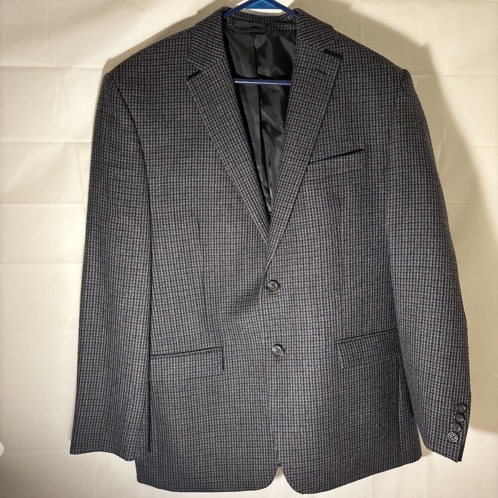 Chaos Men’s Tweed Style Sport Coat with Elbow Pads Size 40R 100% Wool